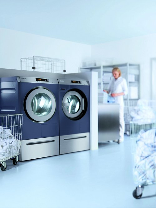 Commercial Laundry Equipment in Operation