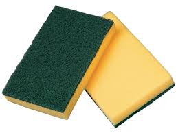 sponge with scouring pad